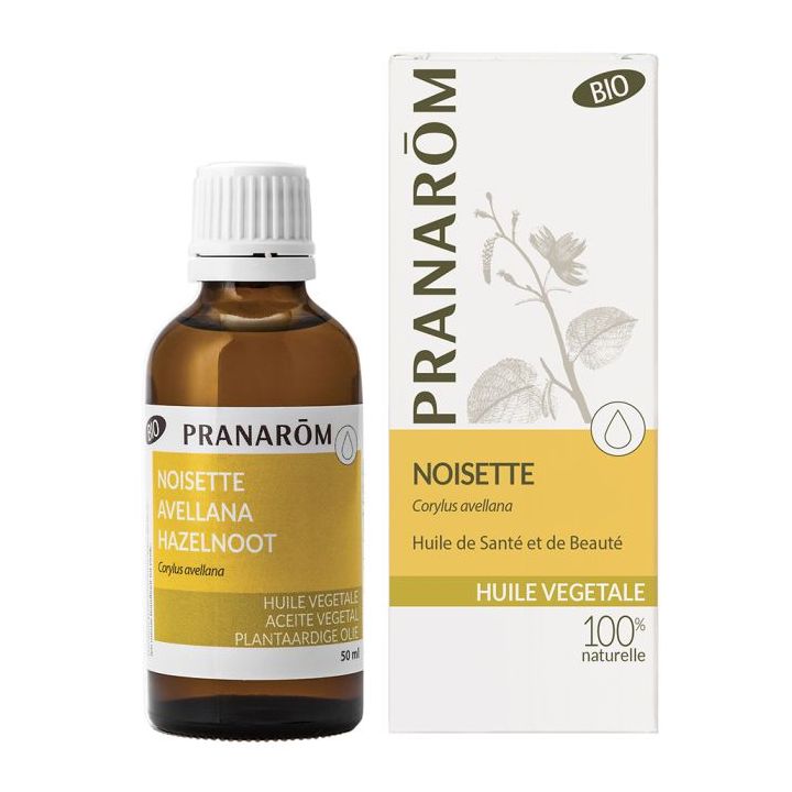Huile végétale BIO de noisette Pranarôm - flacon de 50 ml