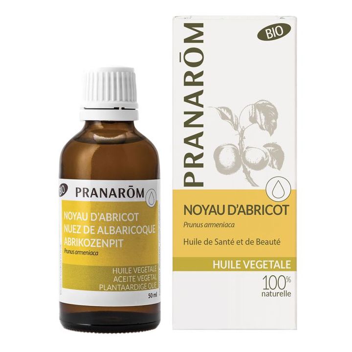 Huile végétale BIO noyau d'abricot Pranarôm - flacon de 50 ml