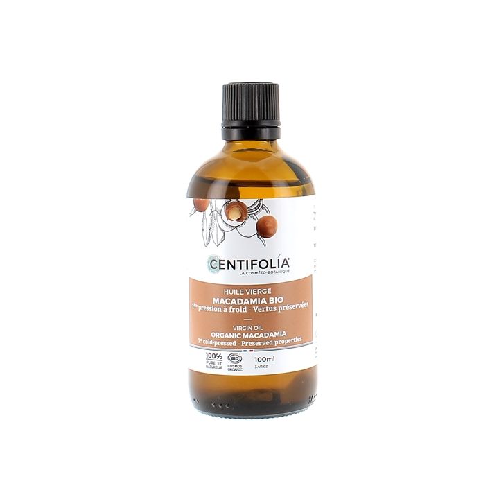 Huile vierge de Macadamia bio Centifolia - flacon de 100 ml