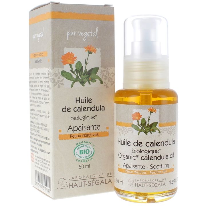 Huile de Calendula Bio Apaisante Laboratoire Haut-Ségala - flacon de 50 ml