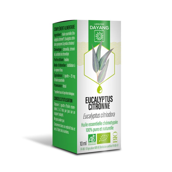 Huile essentielle Eucalyptus citronné bio Dayang - flacon de 10ml
