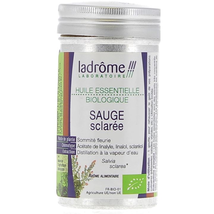 Huile essentielle sauge sclarée Bio Ladrôme - Flacon de 10 ml