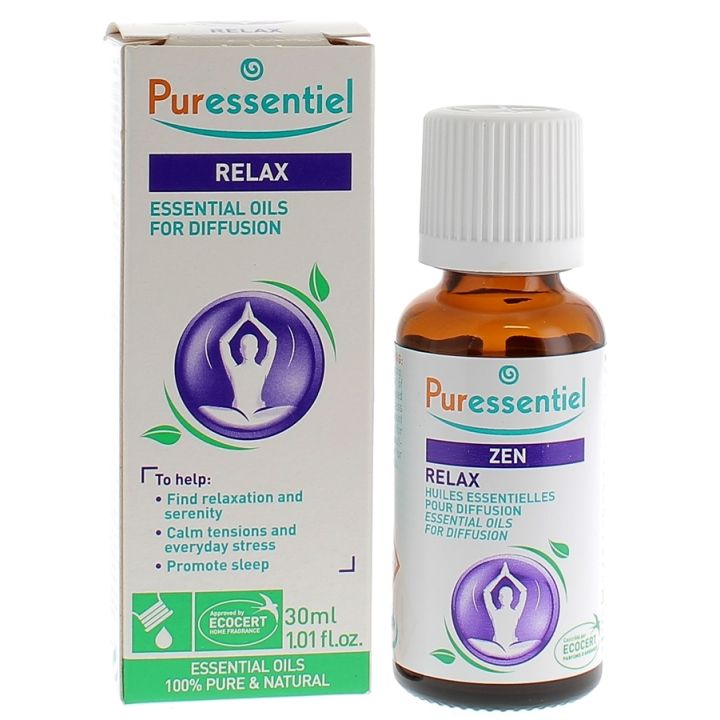 Huiles essentielles Zen pour diffusion Puressentiel - flacon de 30 ml
