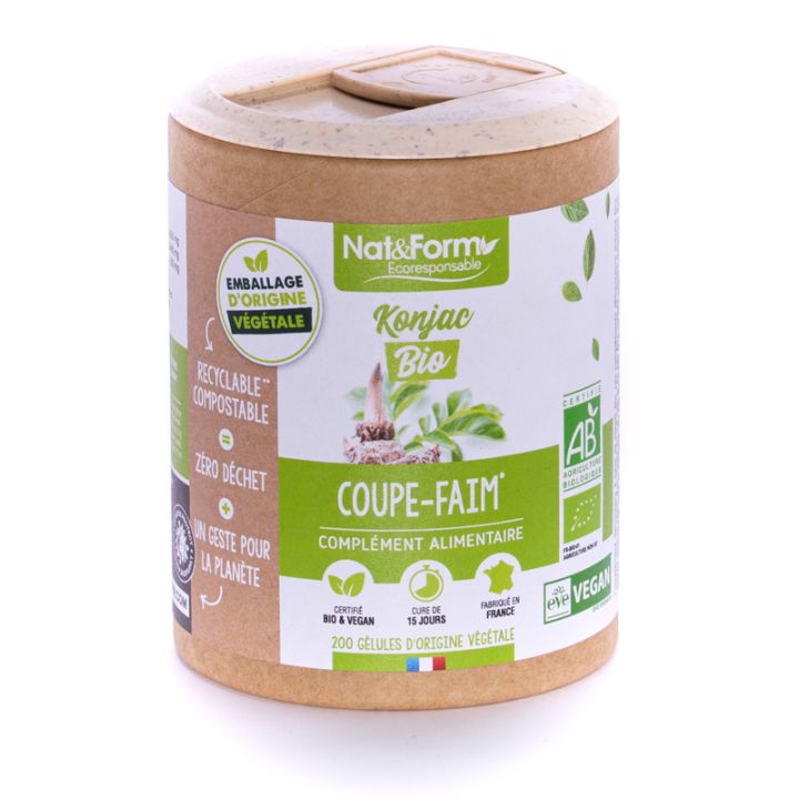 Konjac bio Ecoresponsable Nat&Form - Boite de 200 gélules