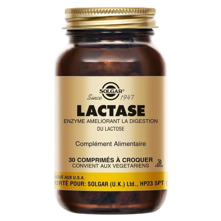 Lactase 3500 Solgar - pot de 30 comprimés à croquer