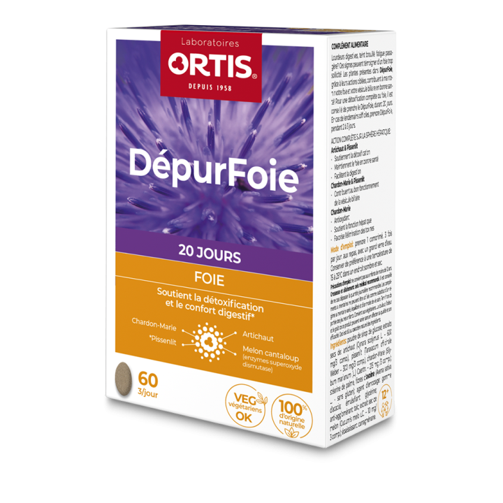 Dépurfoie Ortis - boite de 60 comprimés