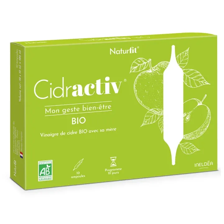 Naturfit Cidractiv bio Ineldea - boite de 10 ampoules