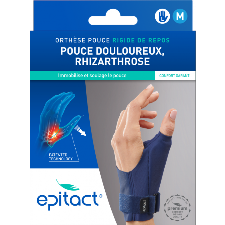 Orthèse pouce gauche M rigide de repos Epitact - 1 unité