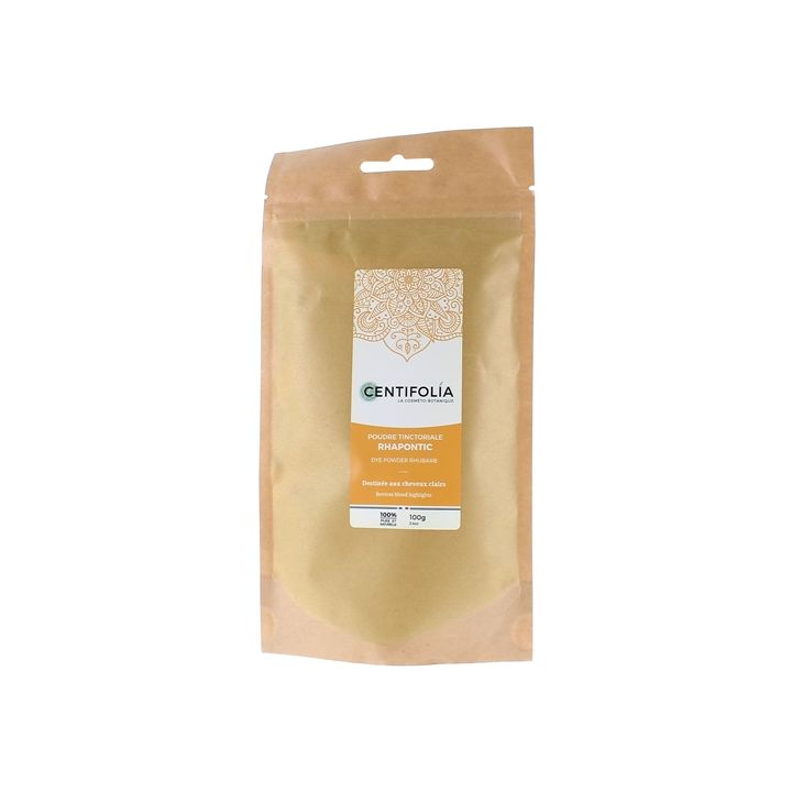 Poudre tinctoriale Rhapontic pour cheveux clairs Centifolia - paquet de 100 g