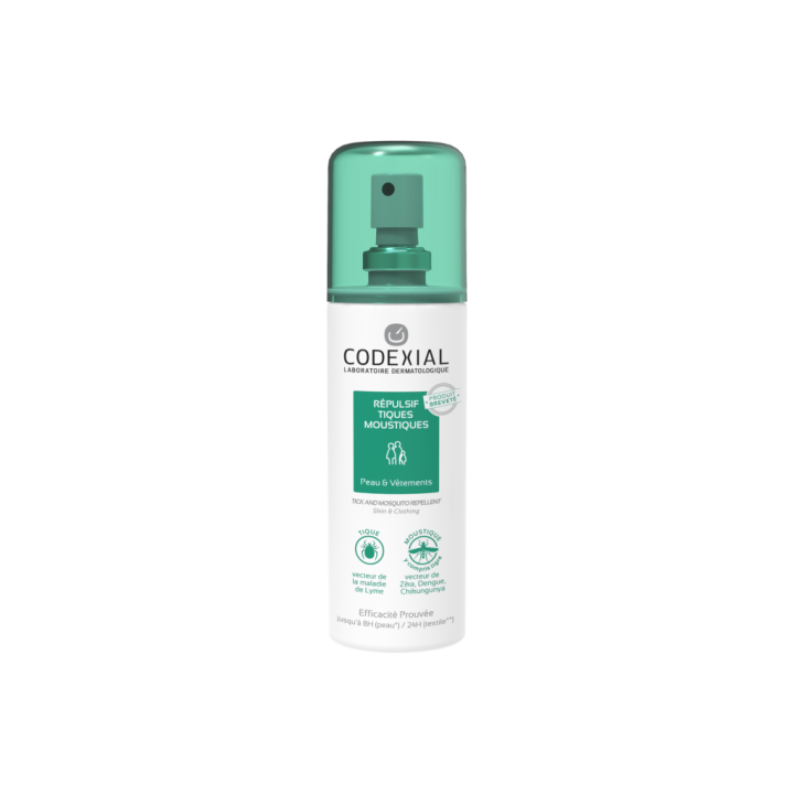 Répulsif tiques moustiques peau et vêtements Codexial - spray de 75 ml