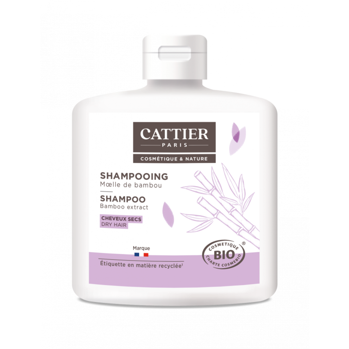 Shampoing Moëlle de Bambou Bio (cheveux secs) Cattier - flacon 250 ml