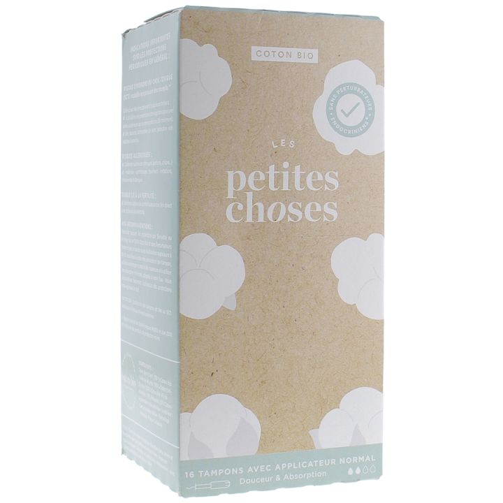 Tampon Hygiénique Bio Normal avec applicateur Les Petites Choses - boîte de 16 tampons