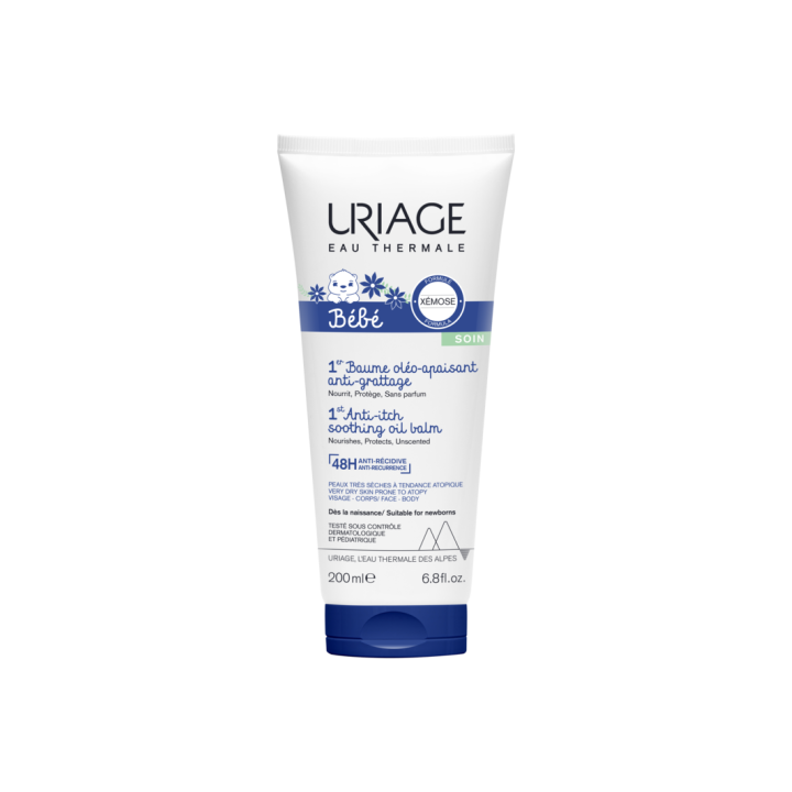 Uriage Bébé 1er Baume oléo-apaisant anti-grattage - Tube de 200 ml