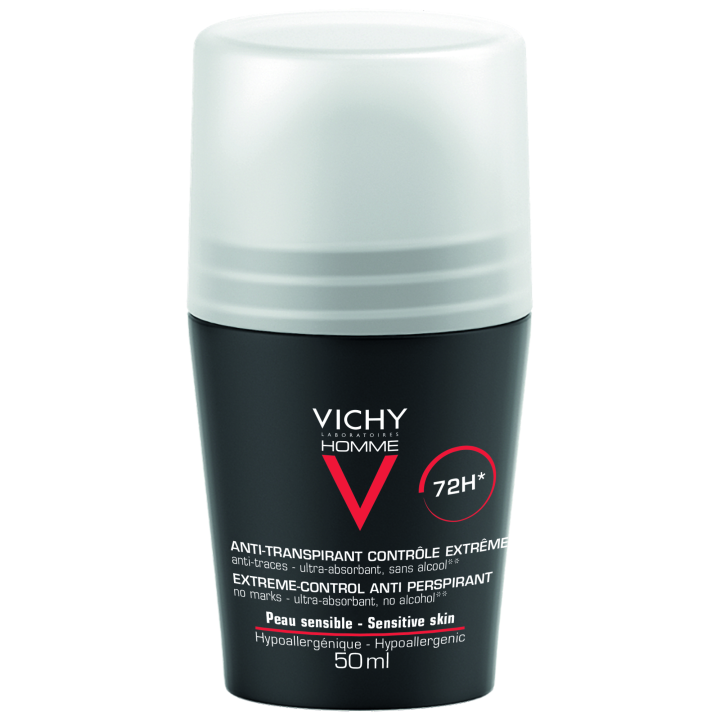 Déodorant anti-transpirant 72h peau sensible Vichy homme