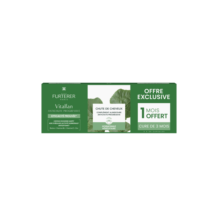 Vitalfan Antichute Progressive René Furterer - cure de 3 mois donc 1 mois offert