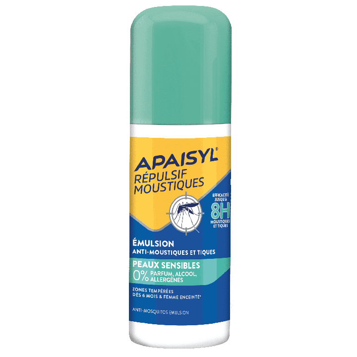 Emulsion anti-moustiques peaux sensibles Apaisyl - spray de 90 ml