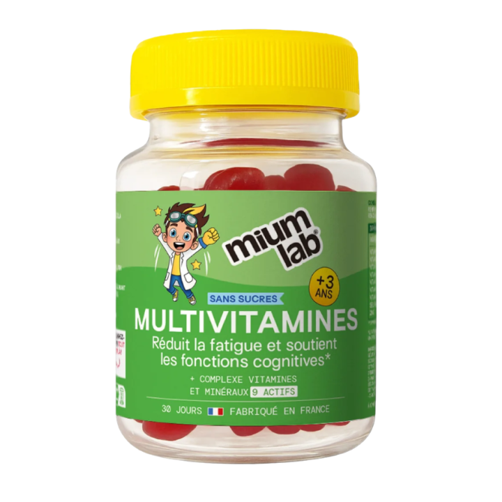 Multivitamines enfants sans sucres Mium Lab - pot de 30 gummies