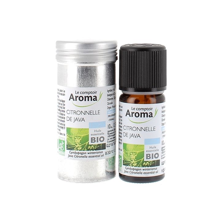 Huile essentielle de Citronnelle de Java Le comptoir Aroma - flacon de 10 ml