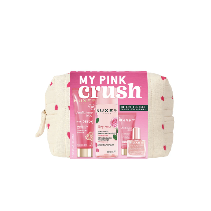 Trousse my pink crush mes essentiels Nuxe - trousse de 2 produits + 2 minis offerts