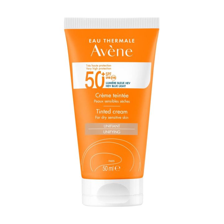 Crème solaire teintée SPF 50+ Avène - tube de 50 ml
