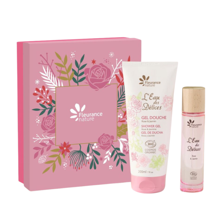 Coffret eau des délices rose&jasmin bio Fleurance nature - coffret de 2 produits