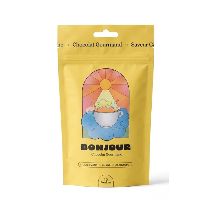 Bonjour boisson saveur chocolat gourmand - sachet de 90g (15 portions)