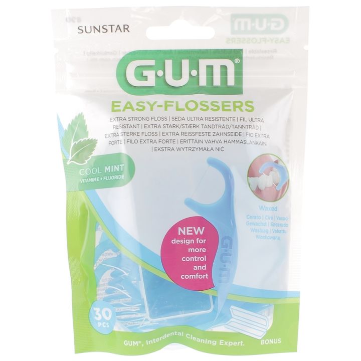 Fil dentaire sunstar easy-flossers Gum - sachet de 30 flossers porte fil