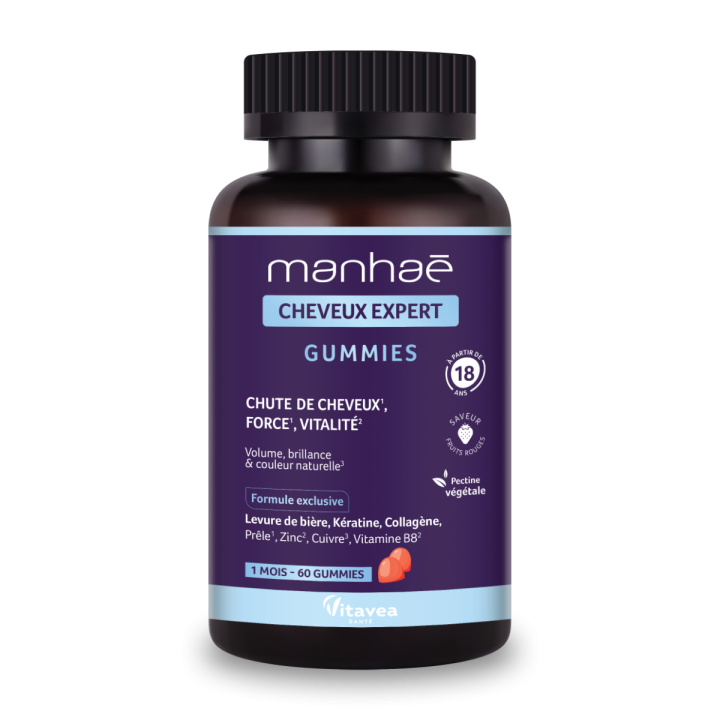 Manhaé Cheveux Expert chute de cheveux Vitavea - pot de 60 gummies