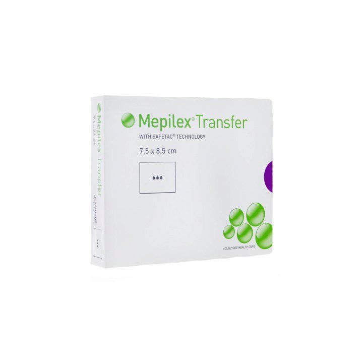 Mepilex Transfer Pansement hydrocellulaire 7.5 x 8.5 cm - 10 pansements