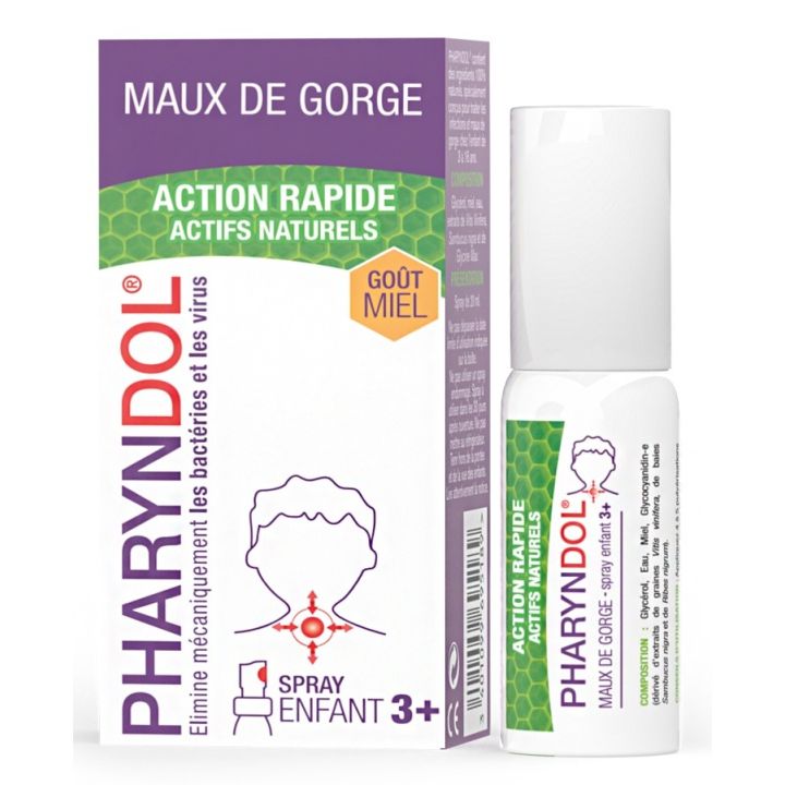 Pharyndol maux de gorge enfant PediAct - spray de 20ml