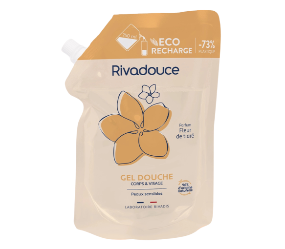 Gel douche fleur de tiaré Rivadouce - éco-recharge de 750ml - image 1