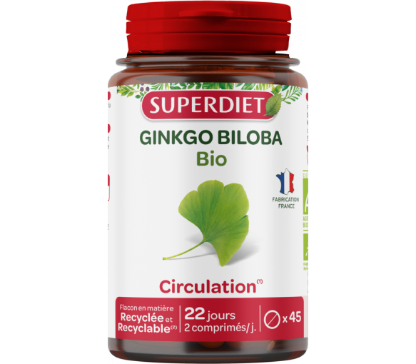 Ginkgo biloba bio Super Diet - boite de 45 comprimés - image 1