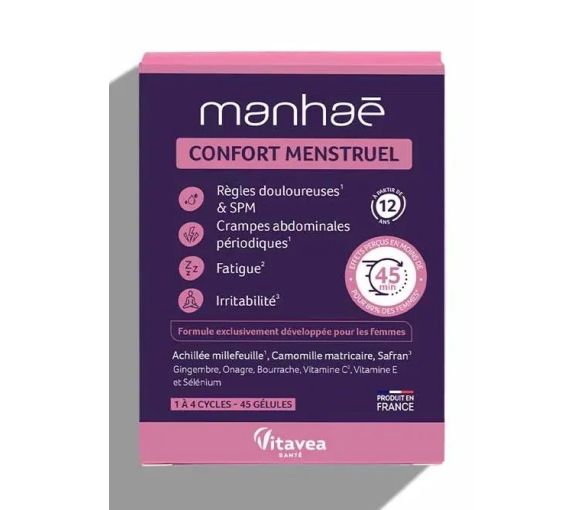 Manhaé Confort menstruel Vitavea - boite de 45 gélules