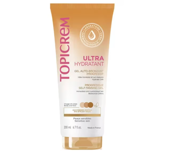 Ultra hydratant gel autobronzant progressif Topicrem - tube de 200ml