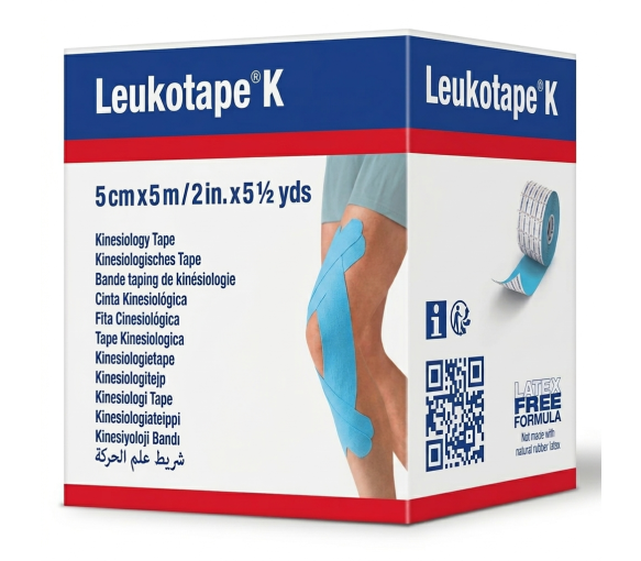 Leukotape K bande adhésive élastique bleu BSN medical - bande de 5 cm x 5 m - image 1