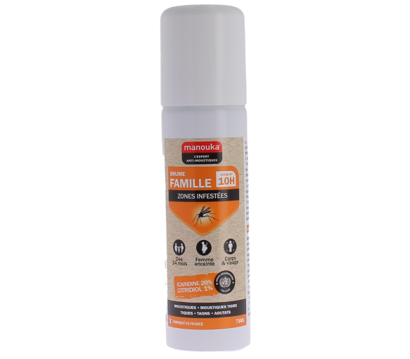 Spray anti-moustique brume famille zones infestées Manouka - spray de 75ml - image 1
