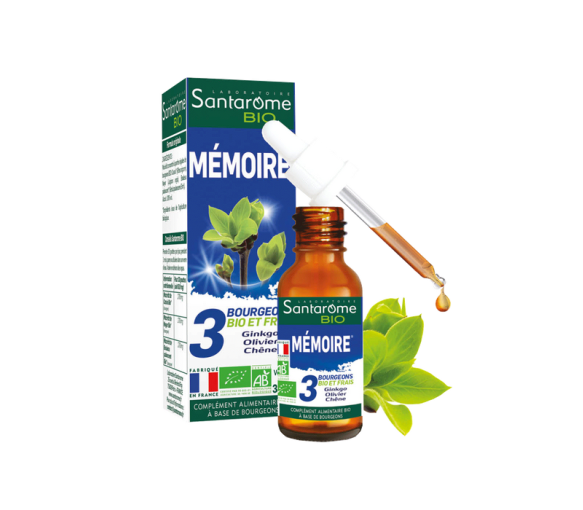 3 bourgeons BIO et frais mémoire Santarome BIO - flacon de 30 ml