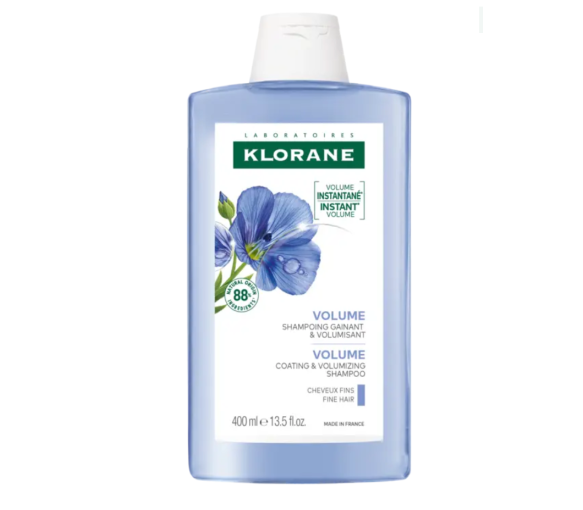 Shampooing volume au lin bio Klorane - flacon de 400 ml - image 1