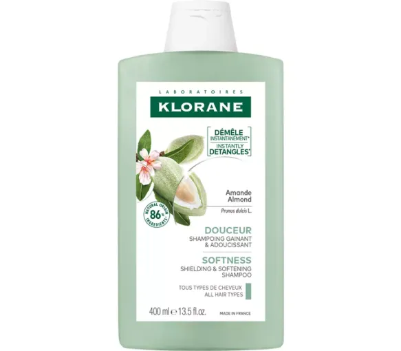 Shampoing gainant à l'amande Klorane - flacon de 400 ml - image 1