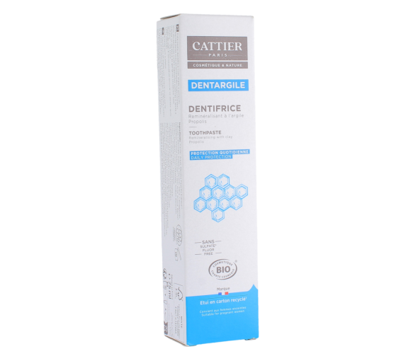 Dentargile dentifrice reminéralisant à l'argile et propolis bio Cattier - tube 75ml - image 1