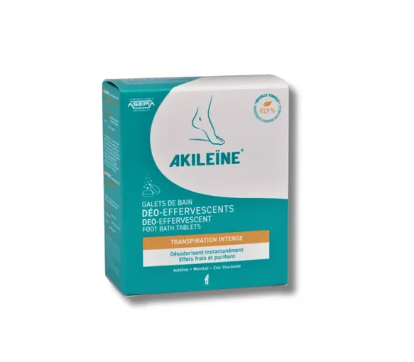 Galets de bain déo-effervescents Akileïne - boite de 6 galets de 12g - image 1
