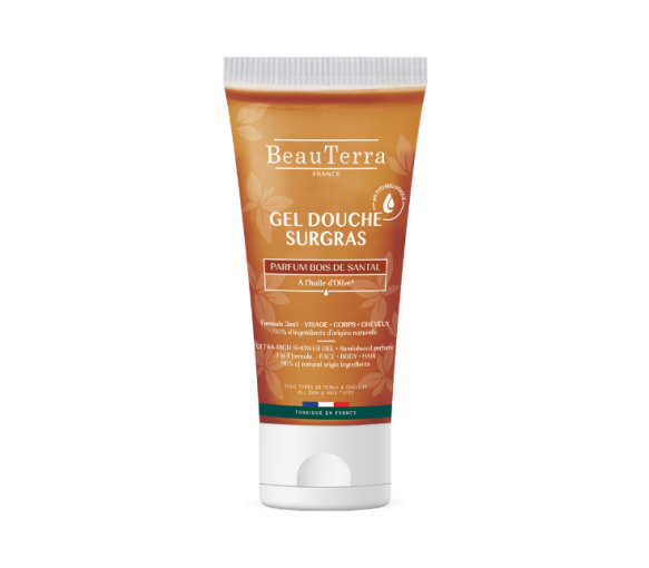 Gel douche Surgras Bois de santal BeauTerra - tube de 200ml - image 1