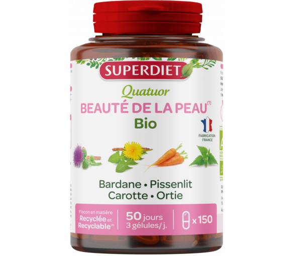 Quatuor beauté de la peau bio Super Diet - boite de 150 gélules - image 1