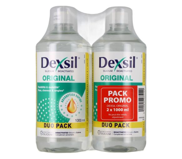 Silicium organique Original Dexsil – buvable, duo pack, 2x1 litre