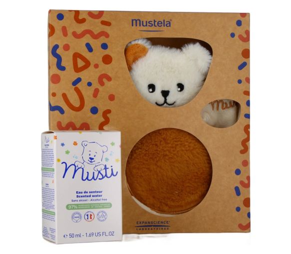 Mustela coffret Musti eau de soin – parfumé + doudou, 2 produits
