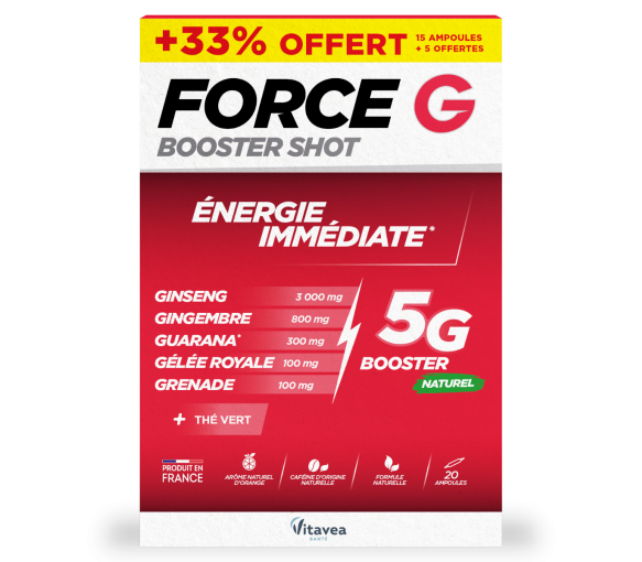 Force G booster shot énergie immédiate Vitavea - boite de 20 ampoules - image 1