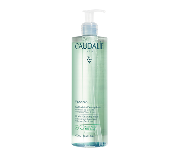 Vinoclean eau de raisin micellaire démaquillante Caudalie - flacon pompe de 400ml - image 1