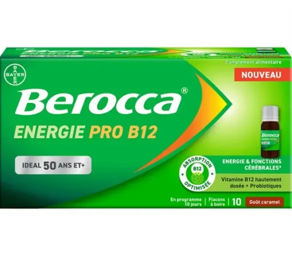 Berocca énergie pro B12 Bayer - boite de 10 flacons