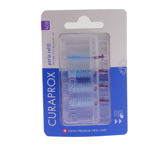 Recharge brossettes interdentaires perio refill taille 408 Curaprox - boite de 4 recharges - image 1
