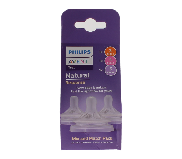 Avent natural response teat tétines mix & match Philips - pack de 3 tétines - image 1
